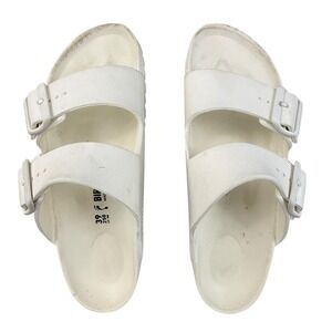 Birkenstock Arizona Sandals White EVA Rubber Waterproof Size 39 US M 6 Damaged